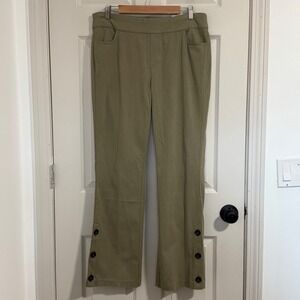 Soft Surroundings Mini Boot Pants Womens Large Green NWOT Full Length Pants Chic
